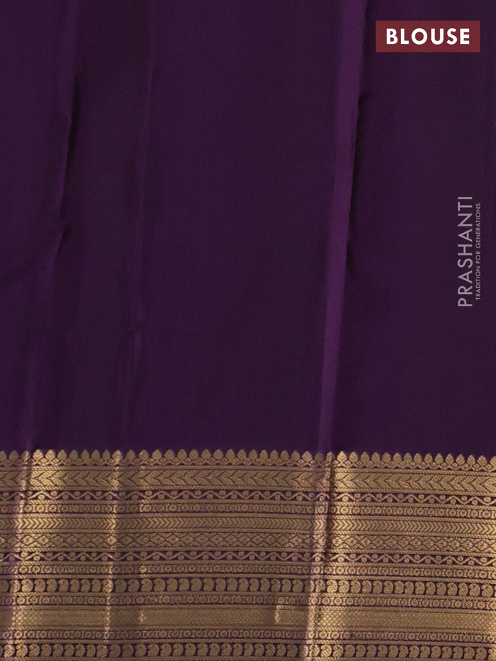 Pure soft silk saree dual shade of pinkish orange and purple with zari woven annam buttas and zari woven border