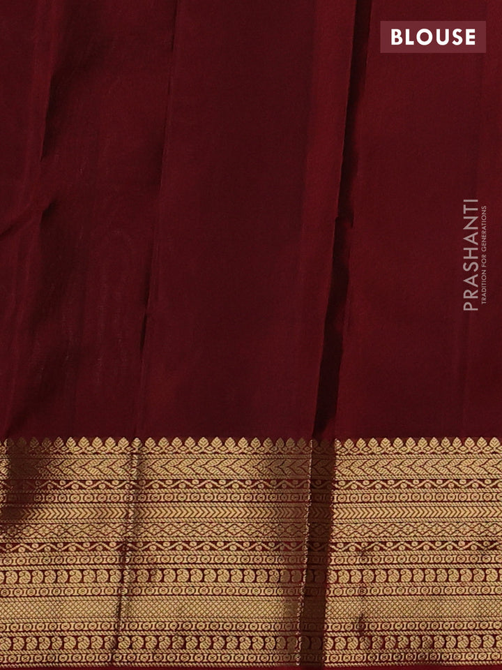 Pure soft silk saree cream and maroon with zari woven annam buttas and zari woven border