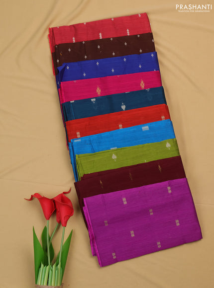 Raw silk blouse bit multi colour and multi design pack of 10