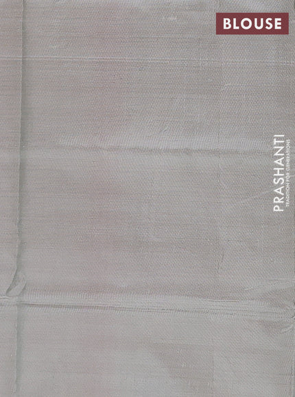 Banana pith saree light pink and mild pista green with thread woven buttas in borderless style