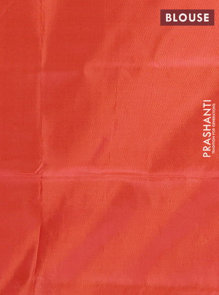 Banana pith saree pastel maroon shade and orange with thread woven buttas and contrast border