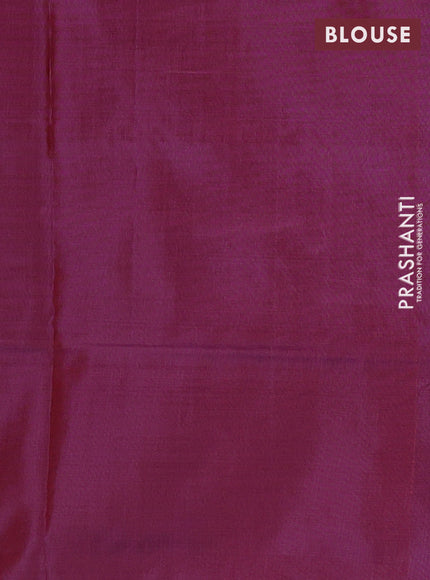 Banana pith saree dual shade of grey and maroon with thread woven buttas in borderless style