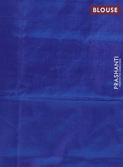 Banana pith saree candy pink and cs blue with thread woven buttas in borderless style