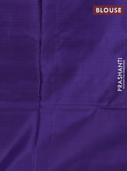 Banana pith saree candy pink and violet with thread woven buttas in borderless style