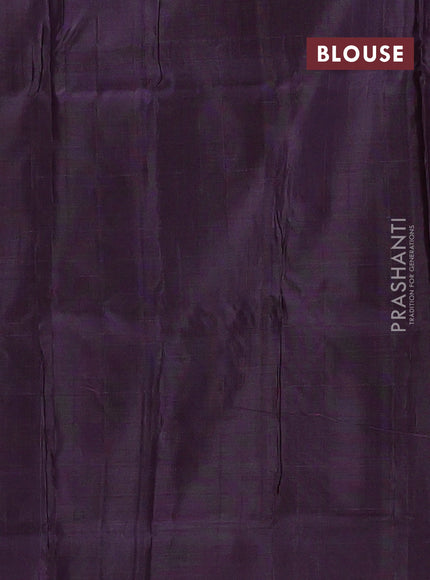 Banana pith saree lavender and deep jamun with thread woven buttas in borderless style