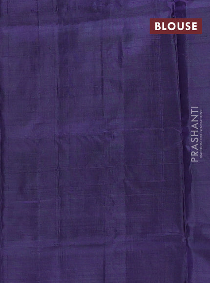 Banana pith saree mustard yellow and navy blue with thread woven buttas in borderless style
