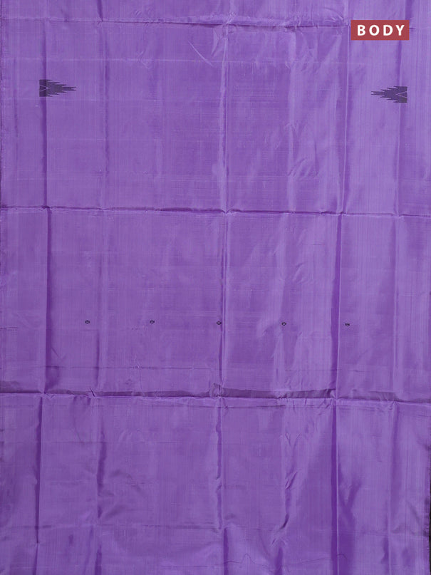 Banana pith saree lavender and deep jamun with thread woven buttas in borderless style