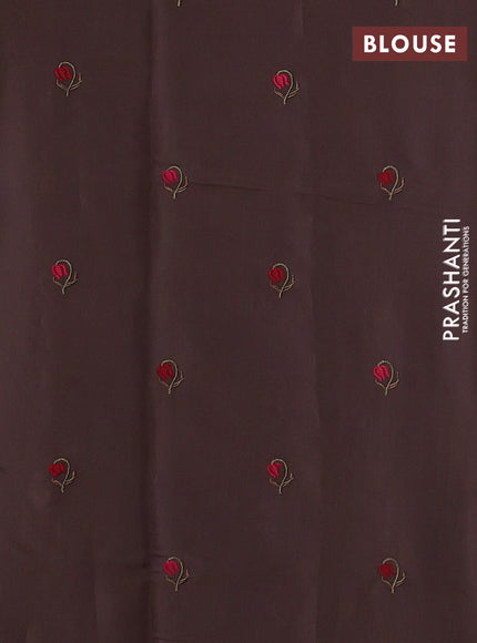 Brown Mul Chanderi Saree - Embroidery