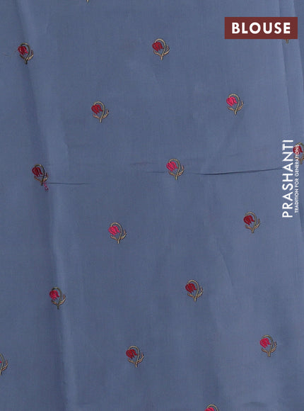 Grey Mul Chanderi Saree - Embroidery