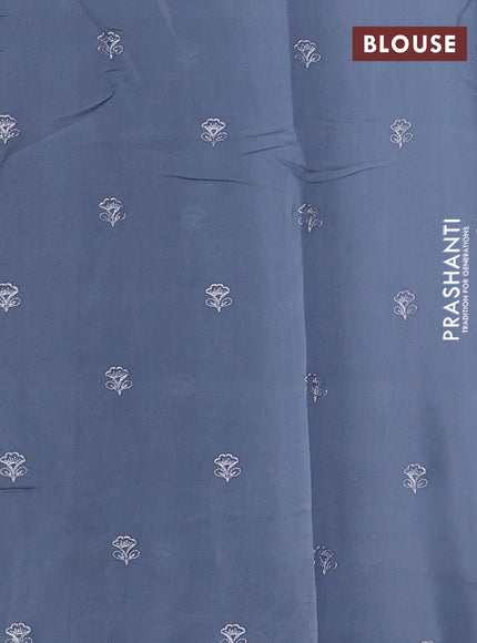 Grey Mul Chanderi Saree - Embroidery
