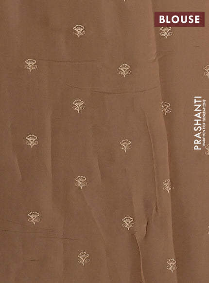 Beige Mul Chanderi Saree - Embroidery