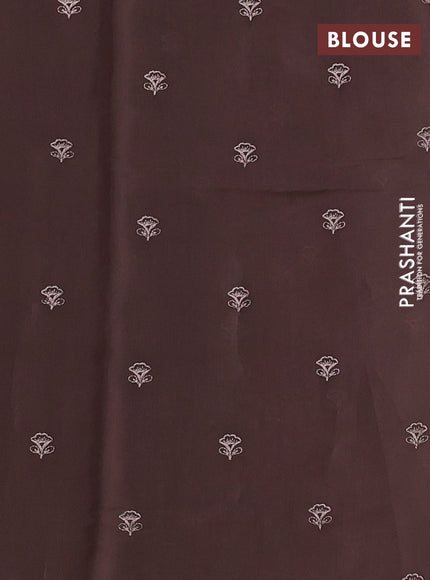 Brown Mul Chanderi Saree - Embroidery