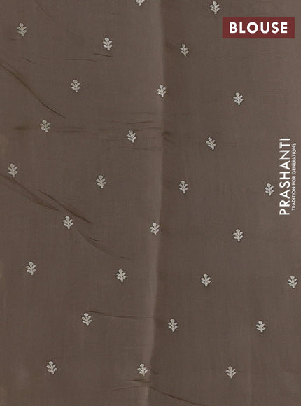 Beige Mul Chanderi Saree - Embroidery