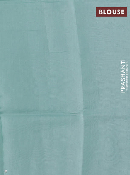Pastel Blue Mul Chanderi Saree - Embroidery