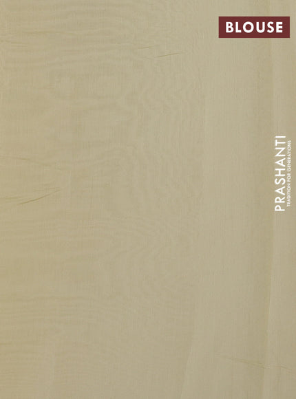 Pale Yellow Mul Chanderi Saree - Embroidery