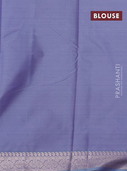Bangalori silk saree lavender and pastel blue with allover ikat weaves and zari woven border