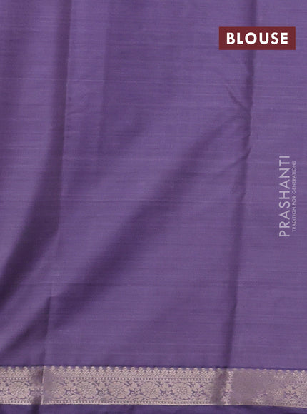 Bangalori silk saree mild lavender with allover ikat weaves and zari woven border
