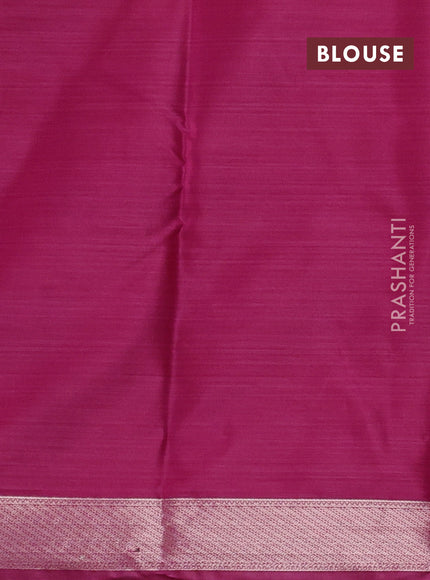 Bangalori silk saree purple and pink with allover ikat weaves and zari woven border