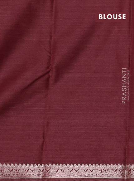 Bangalori silk saree maroon with allover ikat weaves and zari woven border