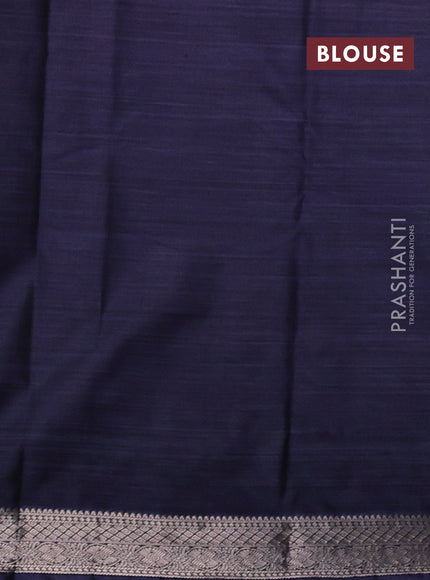 Bangalori silk saree teal blue and blue with allover ikat weaves and ganga jamuna border