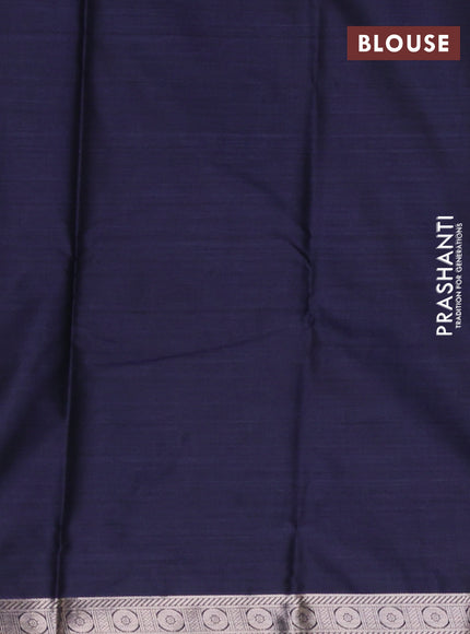 Bangalori silk saree greyish blue with allover ikat weaves and zari woven border