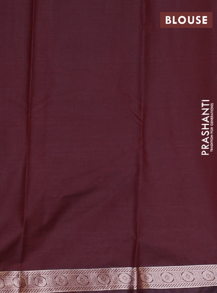 Bangalori silk saree wine shade with allover ikat weaves and zari woven border