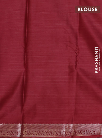 Bangalori silk saree maroon with allover ikat weaves and zari woven border