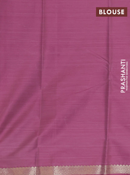 Bangalori silk saree pastel lavender and peach pink with allover ikat weaves and zari woven border