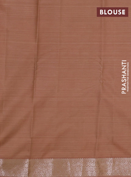 Bangalori silk saree pale yellow and sandal with allover ikat weaves and zari woven border
