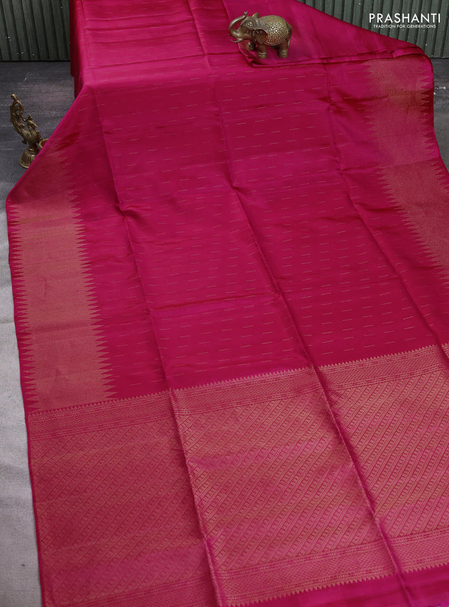 Pure soft silk saree pink with allover zari woven buttas and zari woven border