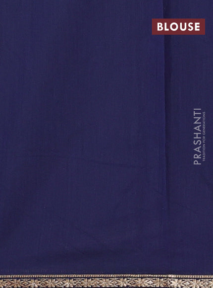 Semi maheswai cotton saree mehendi green and navy blue with allover zari woven buttas and small zari woven border