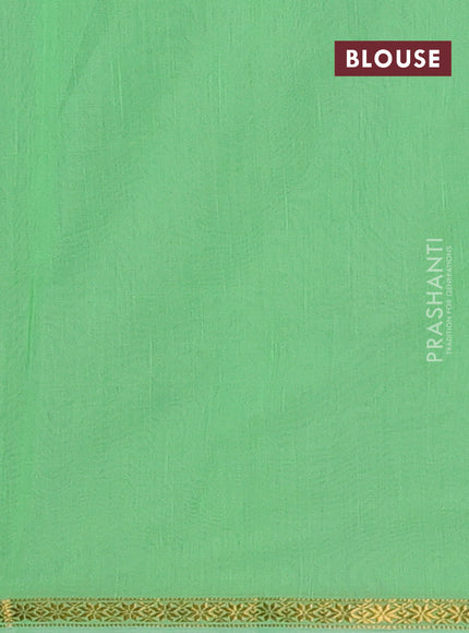 Semi maheswai cotton saree violet and light green with allover zari woven buttas and small zari woven border