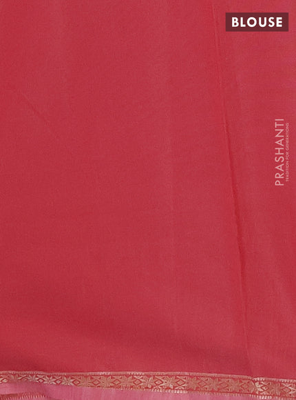Semi maheswai cotton saree pastel brown and maroon with zari woven buttas and zari woven border