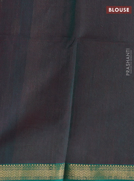 Maheshwari silk cotton saree magenta pink and green with allover zari weaves & buttas and zari woven border