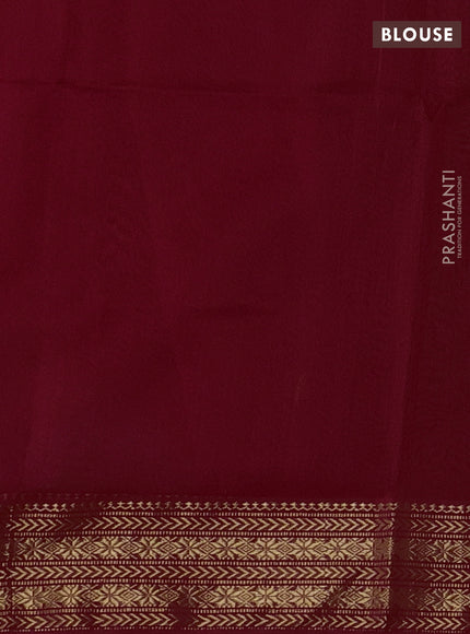 Maheshwari silk cotton saree red with zari woven buttas and zari woven border