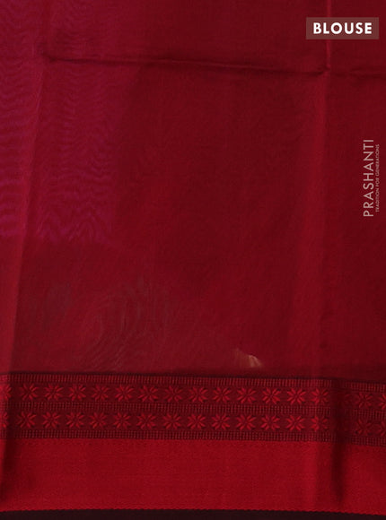 Maheshwari silk cotton saree magenta pink and maroon with allover zari weaves & buttas and zari woven border