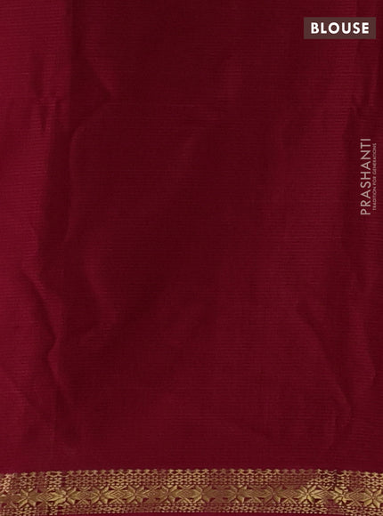 Maheshwari silk cotton saree red with zari woven buttas and zari woven border