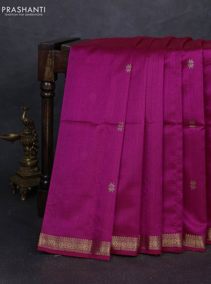 Maheshwari silk cotton saree pink with zari woven buttas and zari woven border