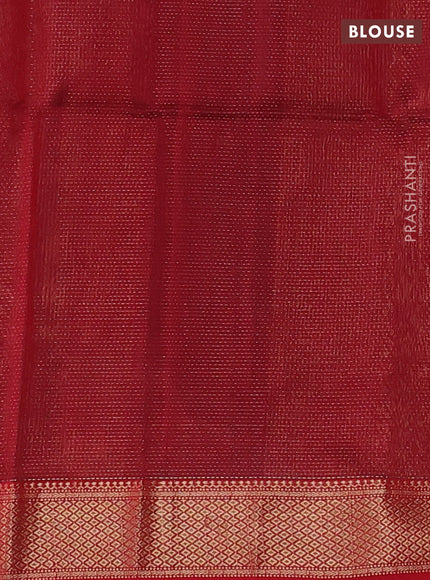 Maheshwari silk cotton saree deep wine and maroon with allover stripes pattern and zari woven border