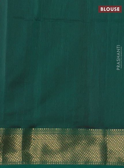 Maheshwari silk cotton saree deep magenta pink and green with zari woven buttas and zari woven border