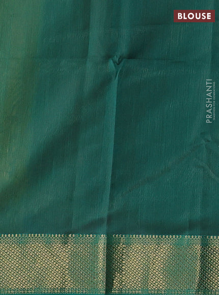 Maheshwari silk cotton saree mehendi green and green with zari woven buttas and zari woven border
