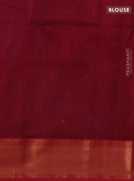 Maheshwari silk cotton saree blue and pink with zari woven buttas and zari woven border