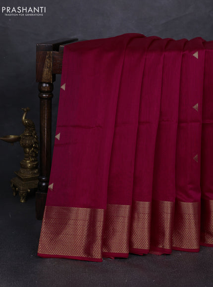 Maheshwari silk cotton saree pink with zari woven buttas and zari woven border