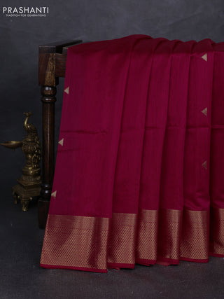Maheshwari silk cotton saree pink with zari woven buttas and zari woven border