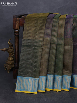 Maheshwari silk cotton saree muliti colour and mustard yellow with allover small zari checked pattern and zari woven border