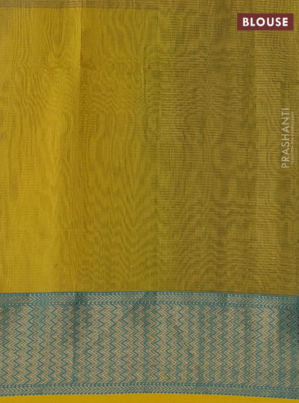 Maheshwari silk cotton saree muliti colour and mustard yellow with allover small zari checked pattern and zari woven border