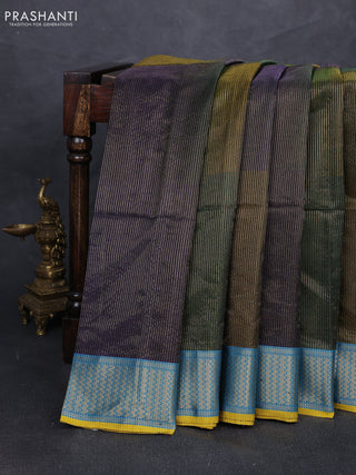Maheshwari silk cotton saree muliti colour and mustard yellow with allover small zari checked pattern and zari woven border