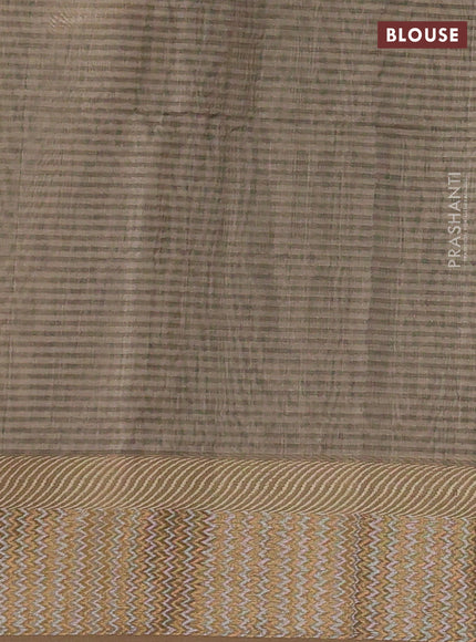 Maheshwari silk cotton saree black and beige with allover zari stripe pattern and woven border