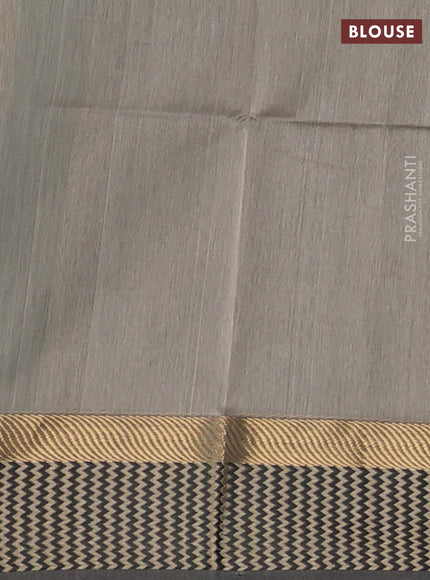 Maheshwari silk cotton saree bottle green with plain body and woven border