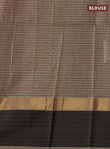 Maheshwari silk cotton saree deep purple and black with allover thread weaves pattern and woven border